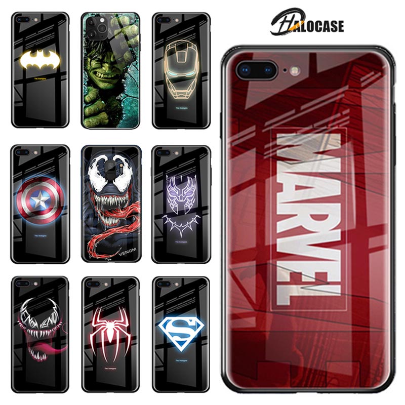Marvel Luminous Tempered Glass Case For iPhone - Womenwares.com