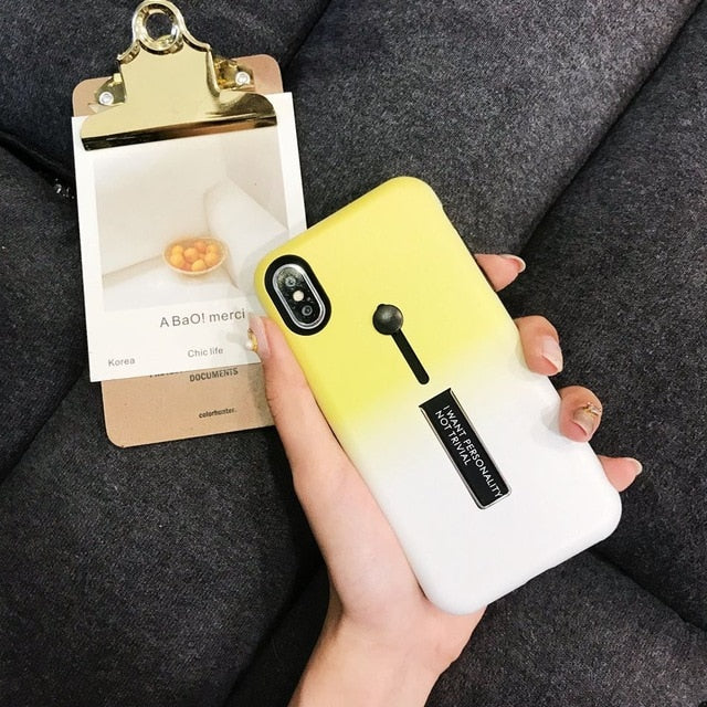 Marble Flower Flamingo Loop Ring Cover For iPhone - Womenwares.com