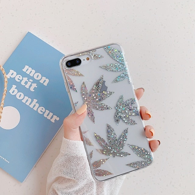 Luxury Glitter Gold Transparent Case - Womenwares.com