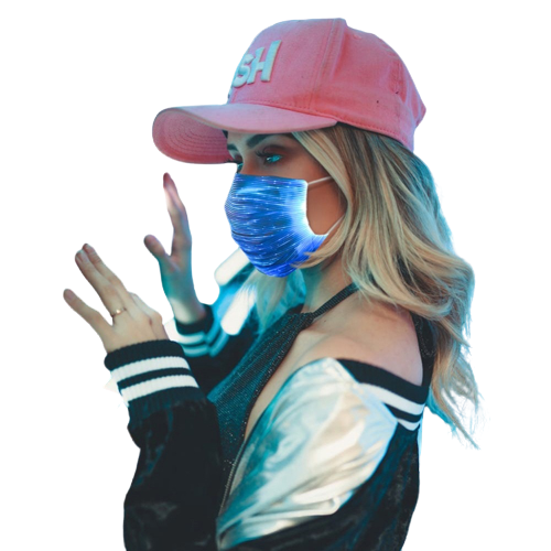 LED Light Optical Fiber Fabric Cool Mask - Womenwares.com