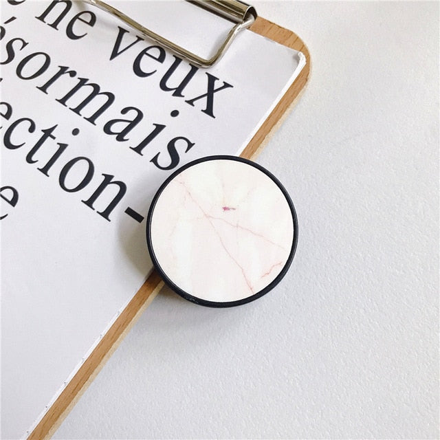 Glossy Marble Expanding Phone Stand Grip Finger Ring - Womenwares.com