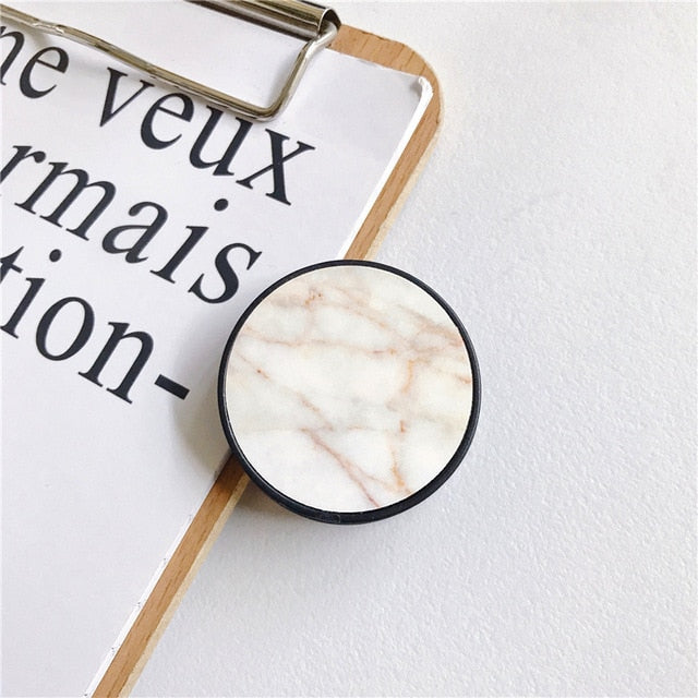 Glossy Marble Expanding Phone Stand Grip Finger Ring - Womenwares.com