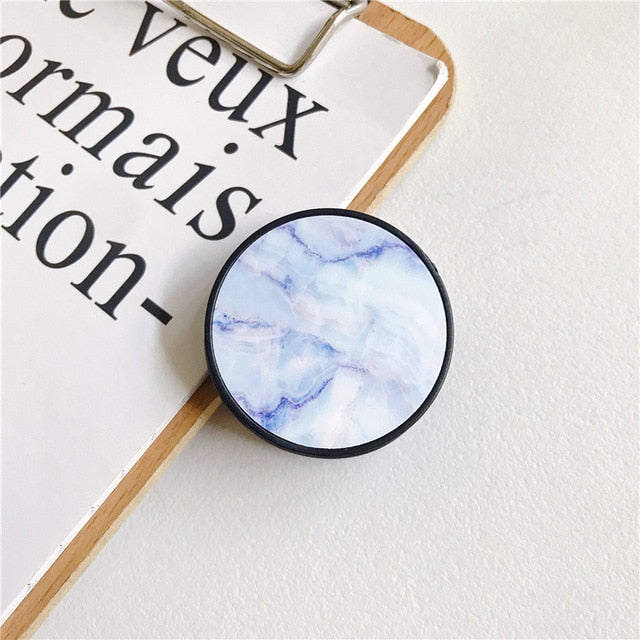 Glossy Marble Expanding Phone Stand Grip Finger Ring - Womenwares.com