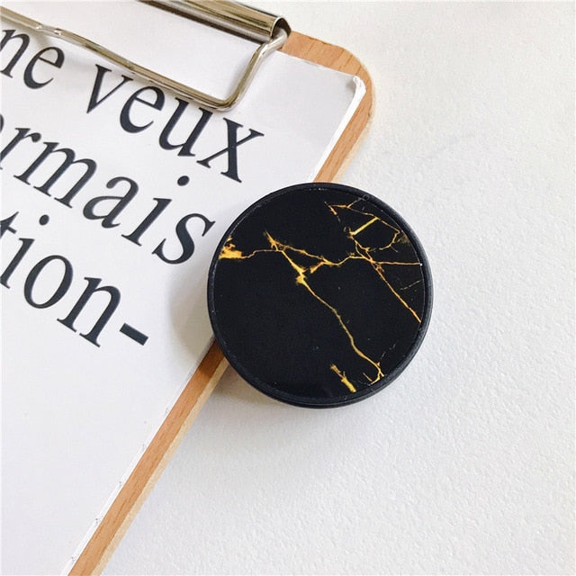 Glossy Marble Expanding Phone Stand Grip Finger Ring - Womenwares.com