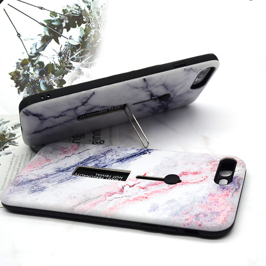 Marble Flower Flamingo Loop Ring Cover For iPhone - Womenwares.com