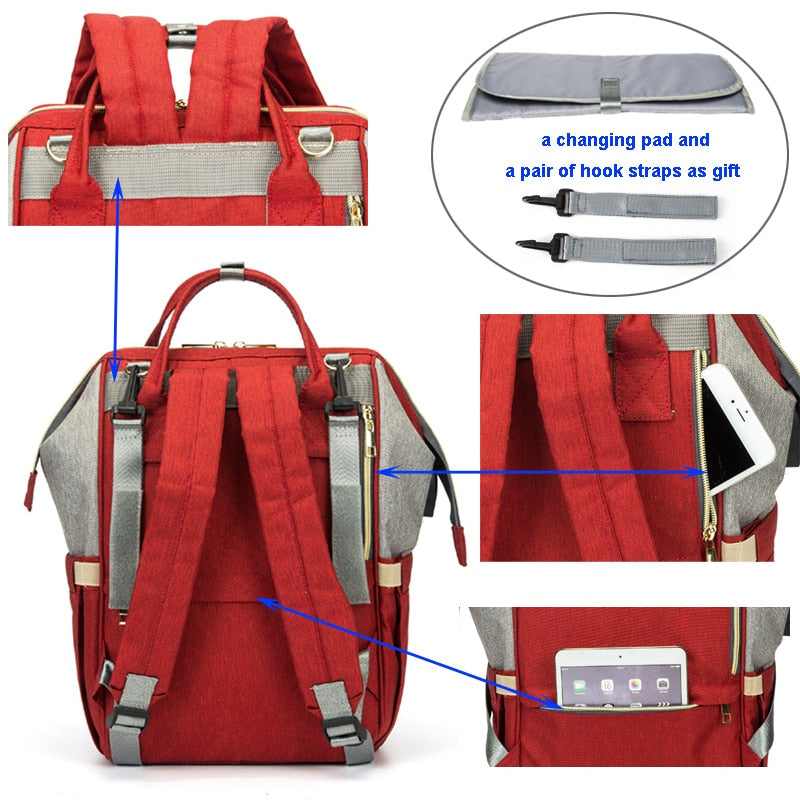 SMART TRAVEL DIAPER BAG - Womenwares.com