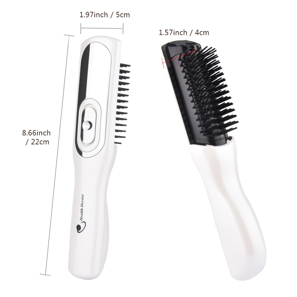 Laser infrared anti hair loss hair growth regrowth treatment massage comb - Womenwares.com