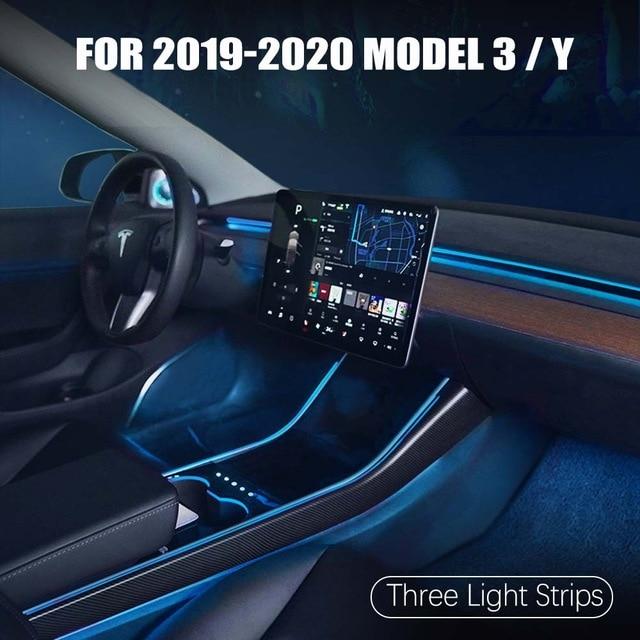 tesla model 3 interior ambient lighting